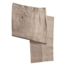 Barry Bricken Enzyme Stonewash Pants - Cotton Twill, Pleated front (For Men) in Khaki - Closeouts