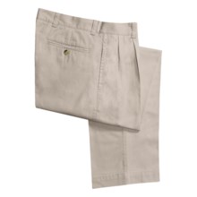 Barry Bricken Enzyme Stonewash Pants - Cotton Twill, Pleated front (For Men) in Stone - Closeouts