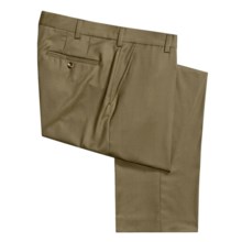 Barry Bricken Gabardine Dress Pants - Wool (For Men) in Dark Tan - Closeouts