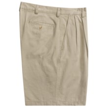 Barry Bricken Pleated Shorts - Cotton Twill (For Men) in Khaki - Closeouts