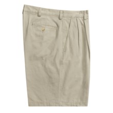 Barry Bricken Pleated Shorts - Cotton Twill (For Men) in Stone - Closeouts