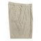 Barry Bricken Pleated Shorts - Cotton Twill (For Men) in Stone
