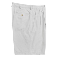 Barry Bricken Pleated Shorts - Cotton Twill (For Men) in White - Closeouts