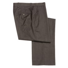 Barry Bricken Wool Dress Pants - Covert Twill, Flat Front (For Men) in Brown/Blue - Closeouts