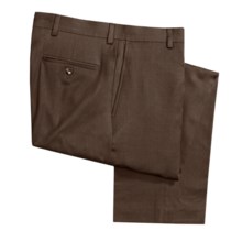 Barry Bricken Wool Dress Pants - Covert Twill, Flat Front (For Men) in Rust - Closeouts