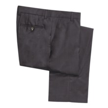 Barry Bricken Wool Dress Pants - Flat Front (For Men) in Black - Closeouts