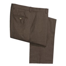 Barry Bricken Wool Flannel Pants - Flat Front (For Men) in Brown - Closeouts