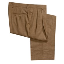 Barry Bricken Wool Heather Pants - Double-Reverse Pleats (For Men) in Rust Heather - Closeouts
