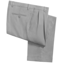 Barry Bricken Wool Pants - Double Reverse Pleats (For Men) in Light Taupe - Closeouts