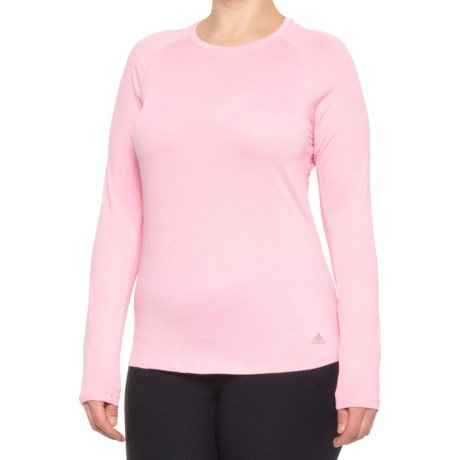 Adidas Base Layer Top - UPF 50, Long Sleeve (For Women) - LIGHT PINK (L )