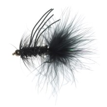 Bead Head Rubber Leg Crystal Bugger Streamer Fly - Dozen in Black - Closeouts