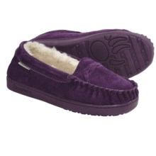 Bearpaw Brigetta Slippers - Suede, Sheepskin Lining (For Women) in Winterberry - Closeouts