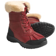 Bearpaw Stowe II Boots - Leather, Sheepskin Lining (For Men) in Redwood - Closeouts