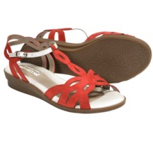 BeautiFeel Thea Leather Sandals (For Women) in Coral Nubuck/White - Closeouts