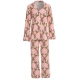 Bedhead Patterned Cotton Knit Pajamas - Long Sleeve (For Women)
