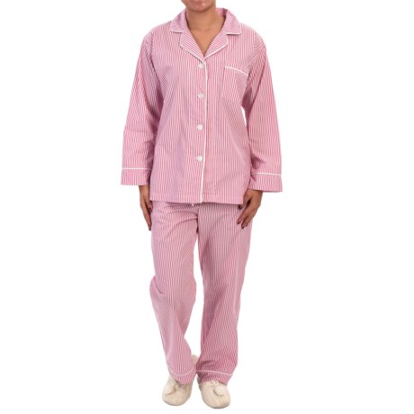 BedHead Printed Cotton Poplin Pajamas Long Sleeve For Women