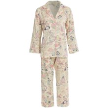 Bedhead Printed Cotton Sateen Pajamas - 300 Thread Count, Long Sleeve (For Women) in Little Tokoyo - Closeouts
