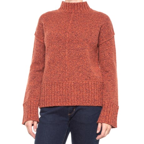 SmartWool Bell Meadow Sweater - Merino Wool (For Women) - WOODSMOKE- GINGER HEATHER (M )