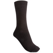 b.ella Cameron Crew Socks - Twisted Rib (For Women) in Caviar - Closeouts