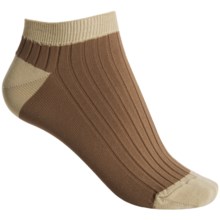b.ella Cora Rib Contrast No-Show Socks - Below-the-Ankle (For Women) in Cocoa - Closeouts