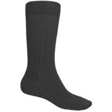 b.ella Fabio Socks - Mercerized Pima Cotton, Crew (For Men) in Caviar - Closeouts