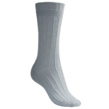 b.ella Lattice Rib Socks - Wool Blend (For Women) in Light Blue - Closeouts