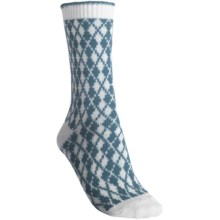 b.ella Pam Mini Argyle Socks - Crew (For Women) in Teal - Closeouts