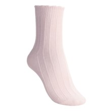 b.ella Pique Bed Socks - Angora Blend (For Women) in Light Pink - Closeouts