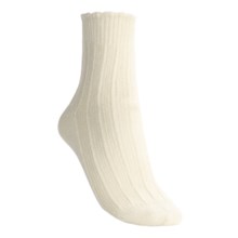b.ella Pique Bed Socks - Angora Blend (For Women) in Yellow - Closeouts