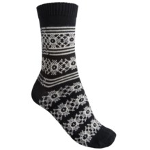 b.ella Shannon Crew Socks - Pool Tile Stripe (For Women) in Caviar - Closeouts