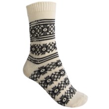 b.ella Shannon Crew Socks - Pool Tile Stripe (For Women) in Ivory - Closeouts