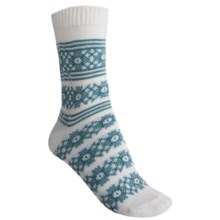 b.ella Shannon Crew Socks - Pool Tile Stripe (For Women) in White - Closeouts