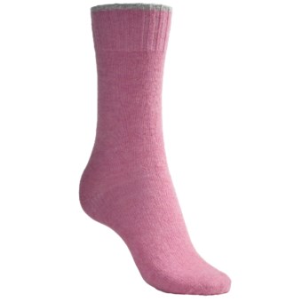 b.ella Tipped Socks - Wool Blend, Crew (For Women) in Pink/Light Grey