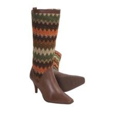 Bellini Callan Tall Boots - Sweater-Knit, Leather (For Women) in Brown - Closeouts