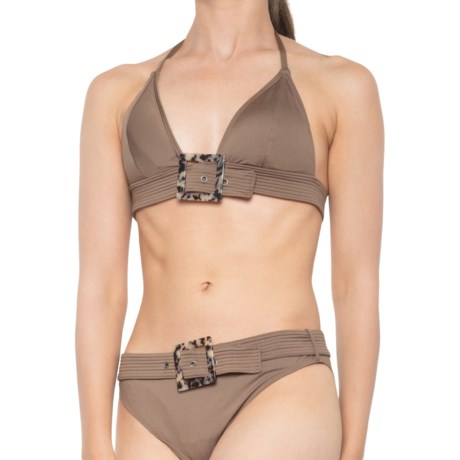 Gottex Belted Triangle Bikini Top (For Women) - TAUPE GREY (40 )