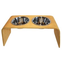Bergan Elevated Wooden Pet Feeder - 1.5L in Light Oak - Closeouts