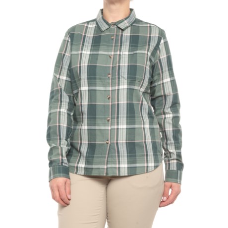 The North Face Berkeley Girlfriend Shirt - Long Sleeve (For Women) - DARK SAGE GREEN HALF DOME PLAID (S )