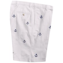 Berle Cotton Twill Shorts - Embroidered Catch (For Men) in Anchor - Closeouts