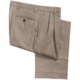 Berle Cuffed Fine Line Pants - Wool Gabardine, Pleats (For Men)