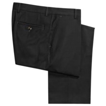 Berle Wool Gabardine Pants - Pleats    (For Men) in Black - Closeouts