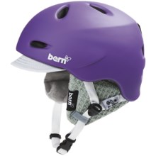Bern Berkeley Zip Mold® Multi-Sport Helmet - Removable Liner (For Women) in Matte Purple/Visor Knit - Closeouts