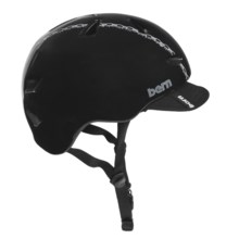 Bern Brentwood Cycling Helmet with Visor (For Men) in Gloss Black/Chain Graphic - Closeouts