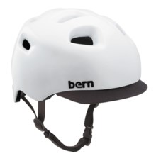 Bern G2 Cycling Helmet with Visor in Gloss White - Closeouts