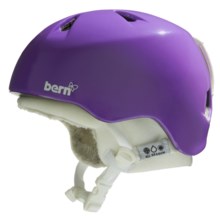Bern Nina Zip Mold® Multi-Sport Helmet - Removable Winter Liner (For Girls) in Gloss Purple/White - Closeouts