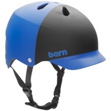 Bern Watts Cycling Helmet in Matte Cobalt Blue/Black 2 Tone - Closeouts