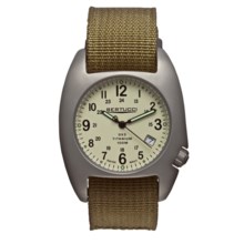 Bertucci D-1T Contour Titanium Watch - Nylon Band (For Men) in Sand/Dark Khaki - Closeouts