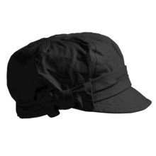 Betmar Bow Cap (For Women) in Black Diamond Texture - Closeouts