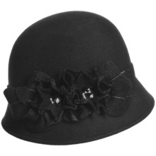 Betmar Floral Boucle Cloche (For Women) in Black - Closeouts