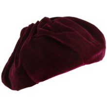 Betmar Nadia Velvet Beret (For Women) in Bordeaux - Closeouts