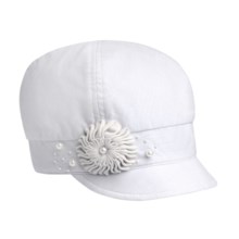 Betmar Pearl Pinwheel Cap (For Women) in White - Closeouts